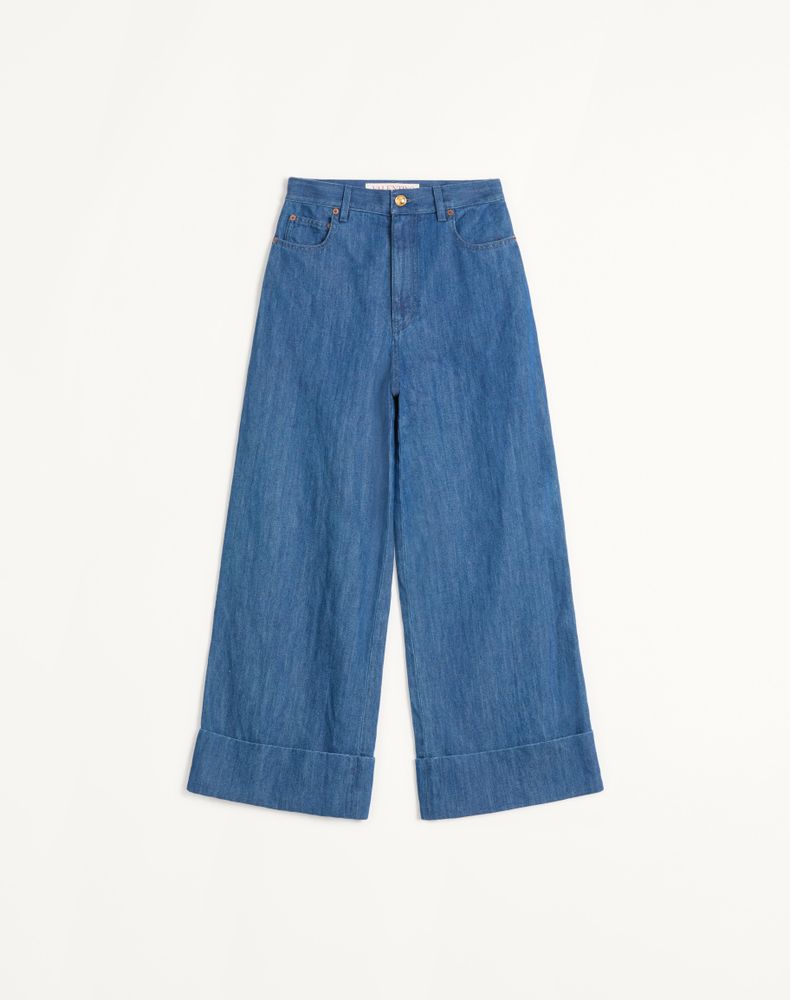 Valentino Women's Denim Lightweight Trousers Woman 30