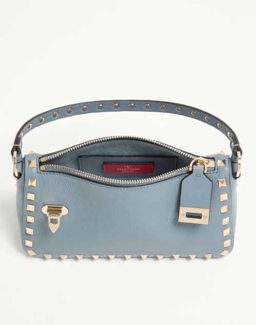 Valentino Garavani - Small Rockstud Grainy Calfskin Crossbody Bag - Stone - Woman - Bags