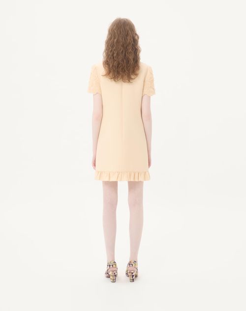 Valentino - Embroidered Crepe Couture Short Dress - Birch - Woman - Dresses