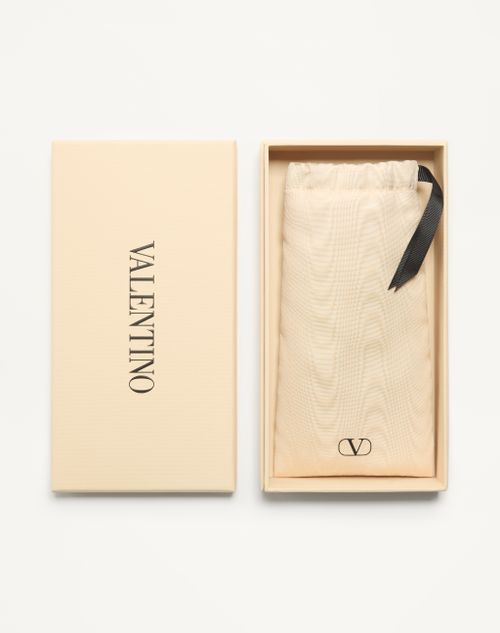 Valentino - Gafas Geométricas De Acetato - Negro/plateado - Unisexo - Gafas De Sol