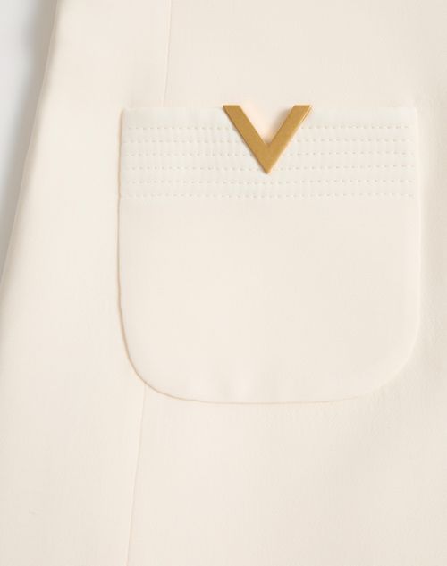 Valentino - Crepe Couture Short Dress - Ivory - Woman - Dresses