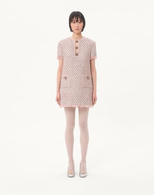 Valentino - Embroidered Ribbon Tweed Short Dress - Multicolour - Woman - Dresses