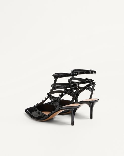 Valentino Garavani - Patent Rockstud Pumps With Matching Straps And Studs 65 Mm - Black - Woman - Pumps