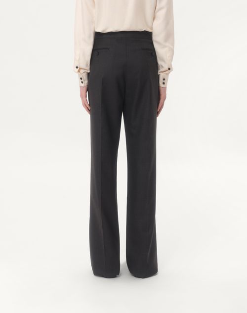 Valentino - Wool Gabardine Pants - Anthracite - Man - Pants And Shorts
