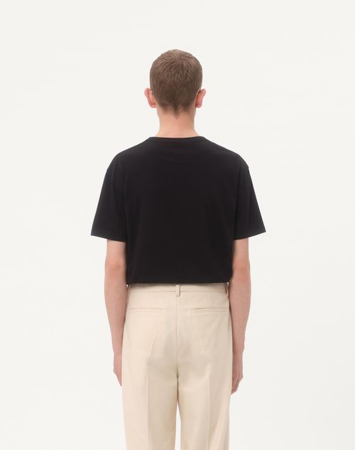Valentino - Cotton T-shirt With Vg Patch - Black - Man - T-shirts And Sweatshirts