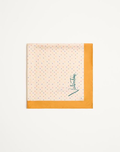 Valentino Garavani - Multicolor Starry Silk Scarf - Vanilla/orange - Woman - Soft Accessories