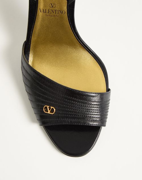 Valentino Garavani - Ladycrush Sandal In Kidskin 85mm - Black - Woman - Sandals