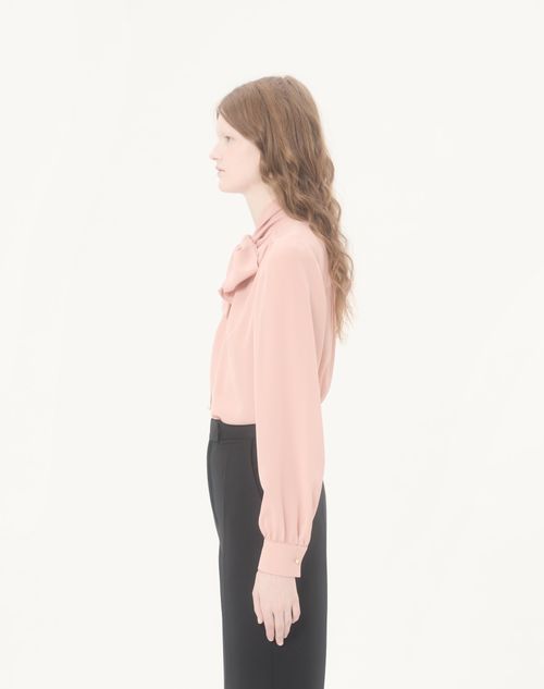 Valentino - Crepe De Chine Shirt - Vintage Rose - Woman - Shirts & Tops