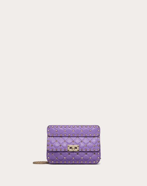 Valentino Garavani Small Nappa Rockstud Spike Bag Woman Wisteria Uni