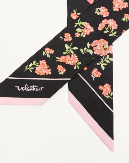 Valentino Garavani - Mazzetto Coriandolo Silk Bandeau Scarf - Black/multicolour - Woman - Soft Accessories