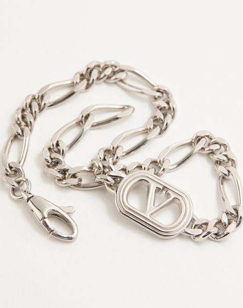 Valentino Garavani - Valentino Ovalette Metal Bracelet - Transparent - Man - Jewellery