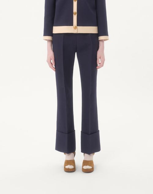 Valentino - Crepe Couture Pants - Blue - Woman - Pants And Shorts