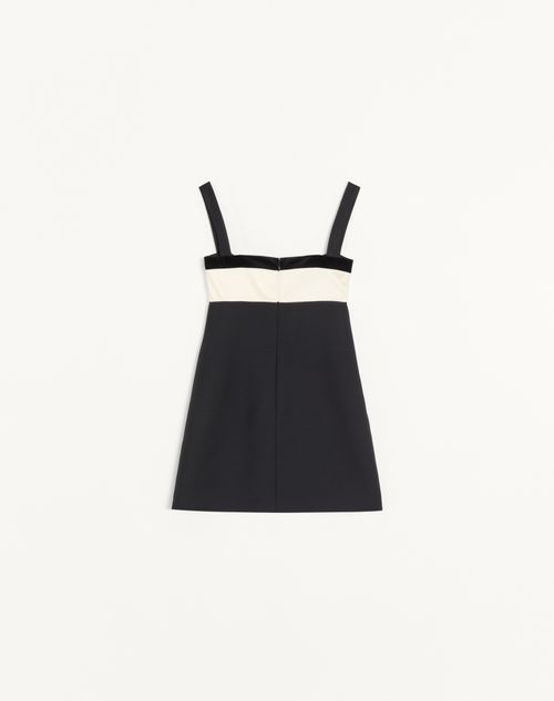 Valentino - Embroidered Crepe Couture Short Dress - Black/latte - Woman - Dresses