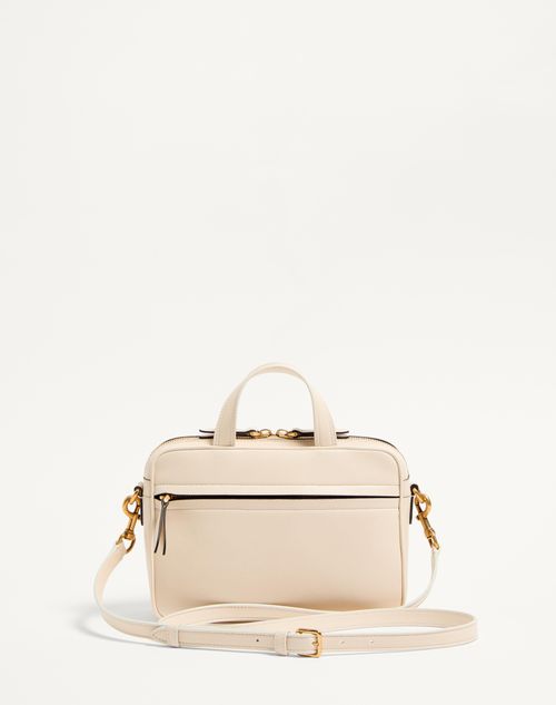 Valentino Garavani - Valentino Garavani Viva Superstar Nappa Leather Handbag - Butter/black - Woman - Top Handle Bags