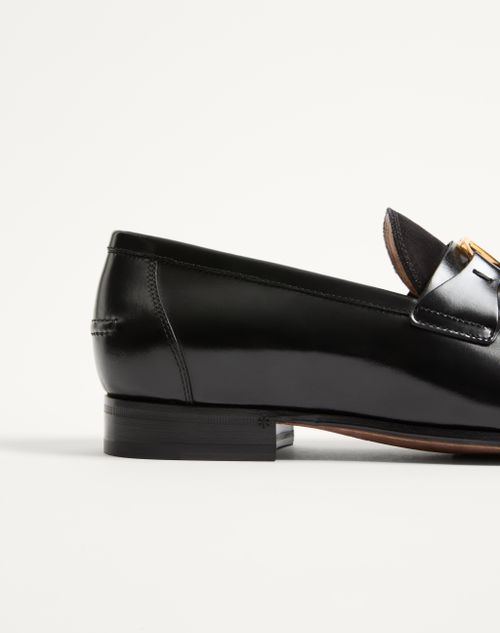 Valentino Garavani - Vaniteux Calfskin And Split Leather Loafer - Black - Man - Loafers And Driver