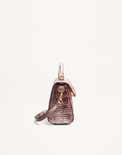 Valentino Garavani - Valentino Garavani Vsling Mini Handbag In Tejus With Jewel Logo - Peach Rose/vintage Rose - Woman - Top Handle Bags