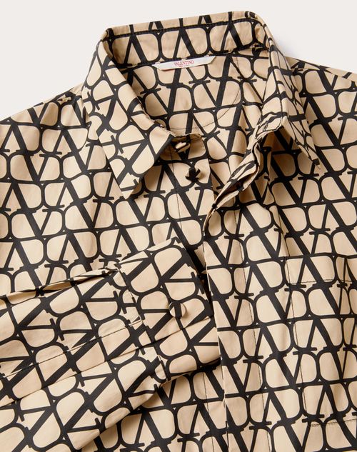 Valentino - Cotton Jumpsuit With Toile Iconographe Print - Beige/black - Man - Outerwear