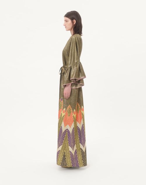 Valentino - Long Lurex Dress With Voyage Imaginaire Print - Multicolor - Woman - Gowns