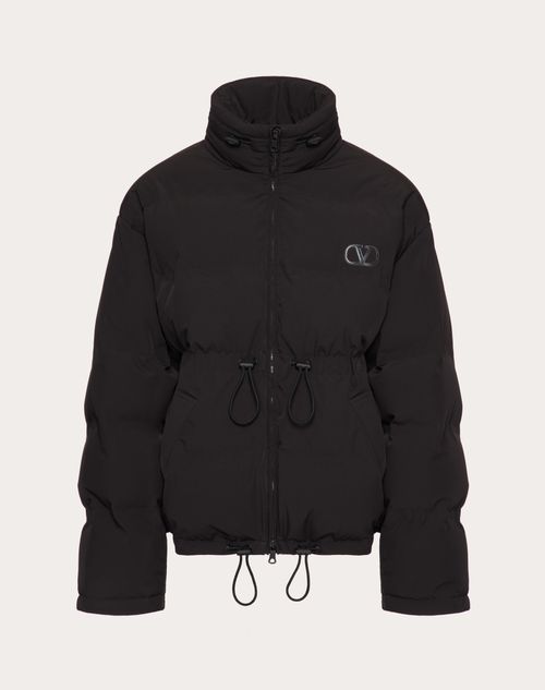 Valentino V Logo Down Jacket In Black