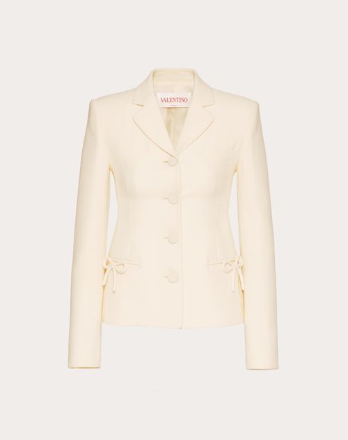 VALENTINO VALENTINO CREPE COUTURE JACKET WOMAN IVORY 40