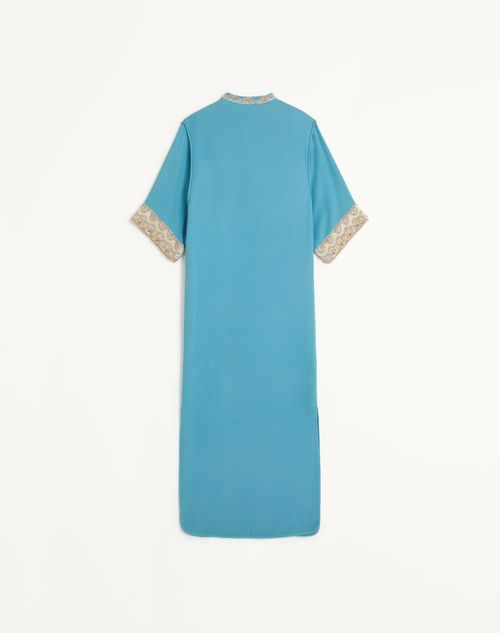 Valentino - Kaftan Dress In Embroidered Cady Couture - Sky Blue - Woman - Gowns