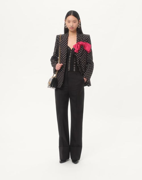 Valentino - Chiffon Top With Plusdepois Print - Black/birch - Woman - Shirts And Tops