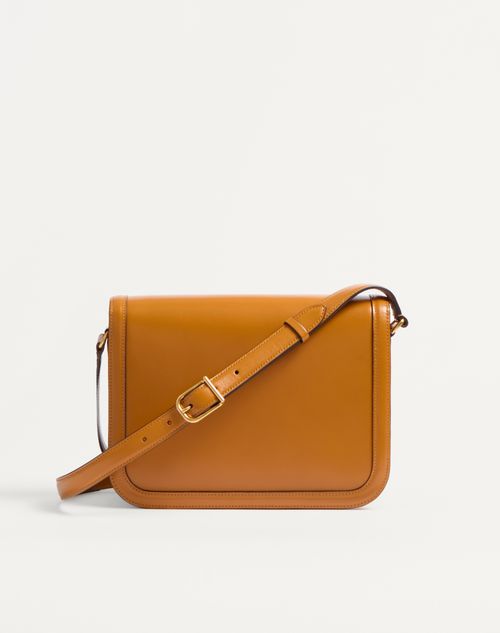 Valentino Garavani - Valentino Garavani 9to5 Smooth Calfskin Shoulder Bag - Golden Cuir - Man - Shoulder Bags