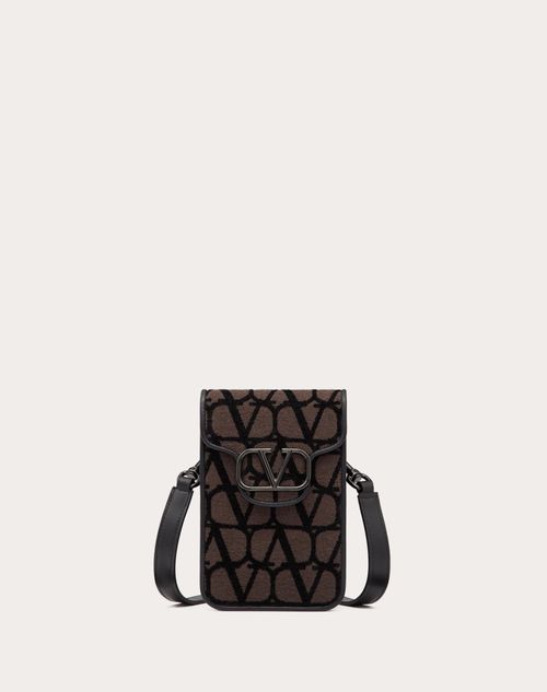 Valentino Garavani Loco' Toile Iconographe Cross Body Mini Bag In フォンダン/ブラック