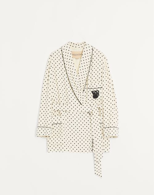 Valentino - Supergran Caban In Plusdepois Print - Birch/black - Woman - Jackets And Blazers