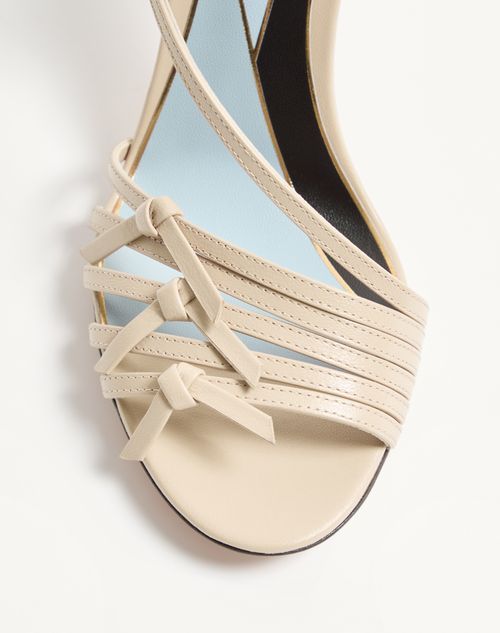 Valentino Garavani - Nodine Kidskin Sandal 100mm - Butter - Woman - Sandals