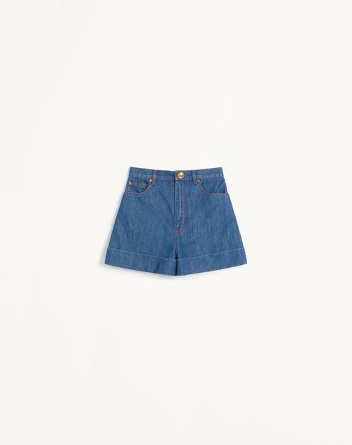 VALENTINO VALENTINO LIGHTWEIGHT DENIM SHORTS WOMAN DENIM 29 