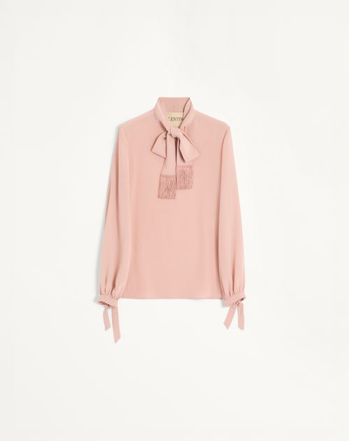 Valentino Crepe De Chine Shirt Woman Vintage Rose 42