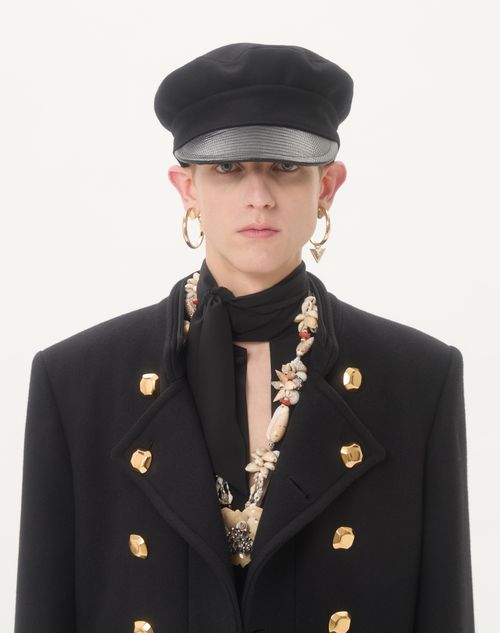Valentino - Valentino Crepe De Chine Silk Shirt With Scarf Collar - Black - Man - Shirts