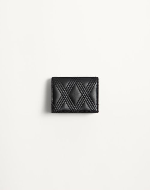 Valentino Garavani - Valentino Garavani Quiltie 67 Wallet In Quilted Nappa Leather - Black - Woman - Wallets And Small Leather Goods