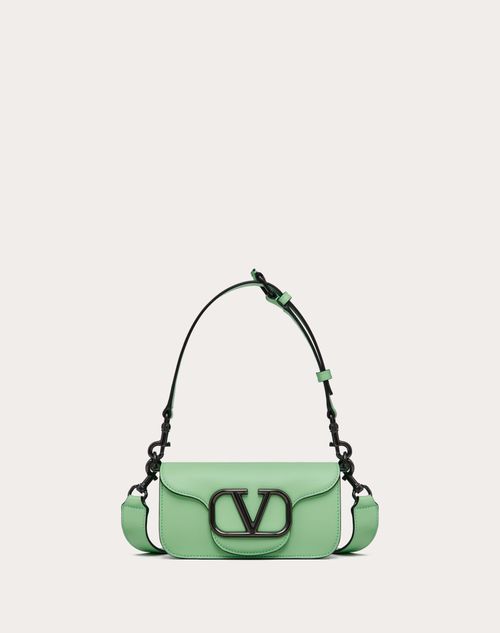 Valentino Garavani Mini Locò Crossbody Calfskin Bag In Green