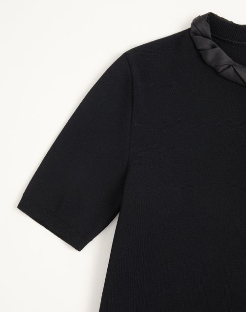 Valentino - Valentino Short Embroidered Knit Dress - Black - Woman - Dresses