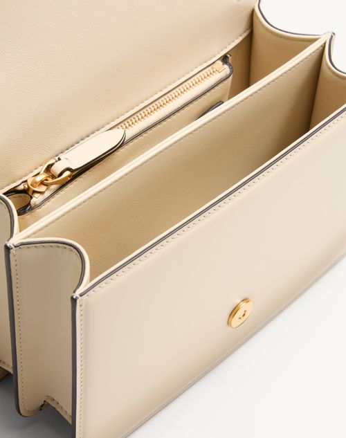 Valentino Garavani - Valentino Garavani Vain Small Shoulder Bag In Shiny Calfskin - Butter - Woman - Shoulder Bags