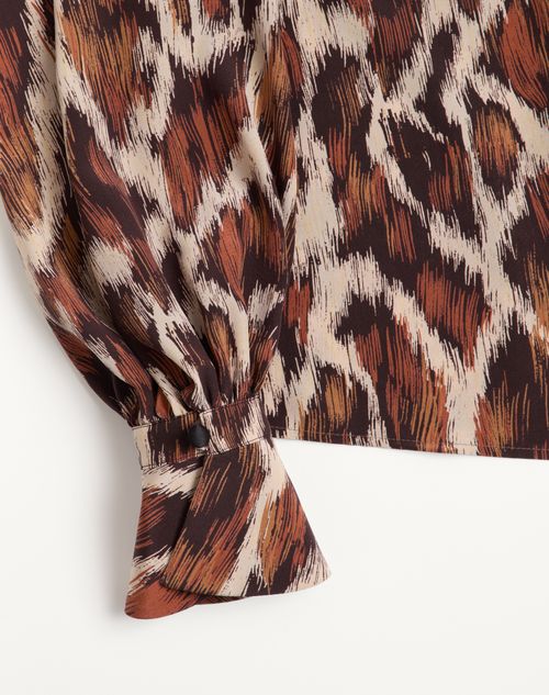 Valentino - Camicia Valentino In Seta Con Stampa Animalier - Animalier - Donna - Camicie E Top