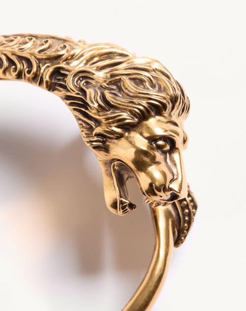 Valentino Garavani - Rigid Metal Zoomorphe Bracelet - Brass - Man - Jewelry
