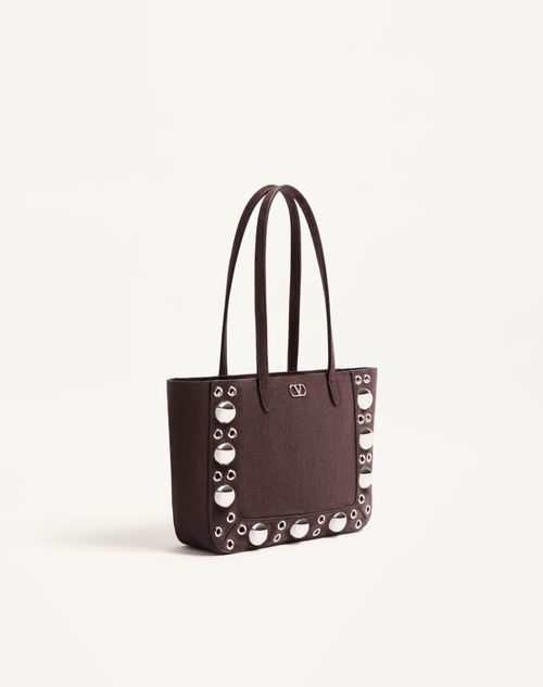 Valentino Garavani - Valentino Garavani Nellcôte Mini Suede Shopping Bag - Brown - Woman - Totes