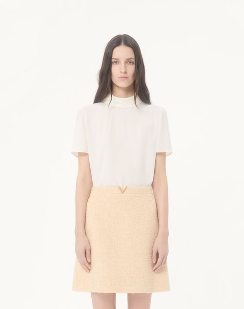Valentino - Georgette Top - Ivory - Woman - Shirts And Tops
