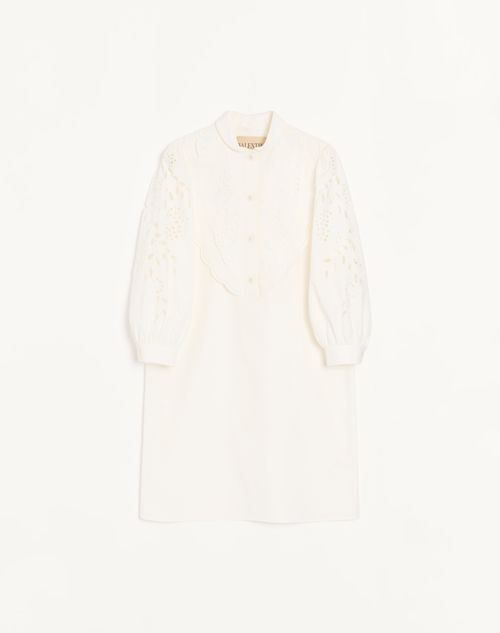 Valentino - エンブロイダリー ポプリン ショートドレス - ホワイト - ウィメンズ - ドレス