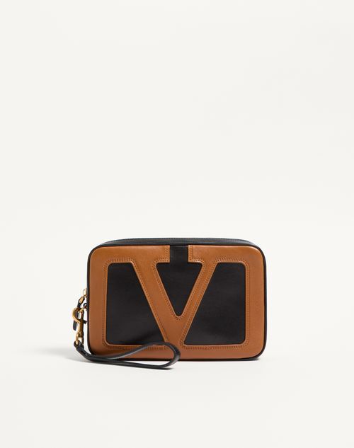 Valentino Garavani Valentino Garavani Viva Superstar Nappa Pouch Man Black/spice Onesize