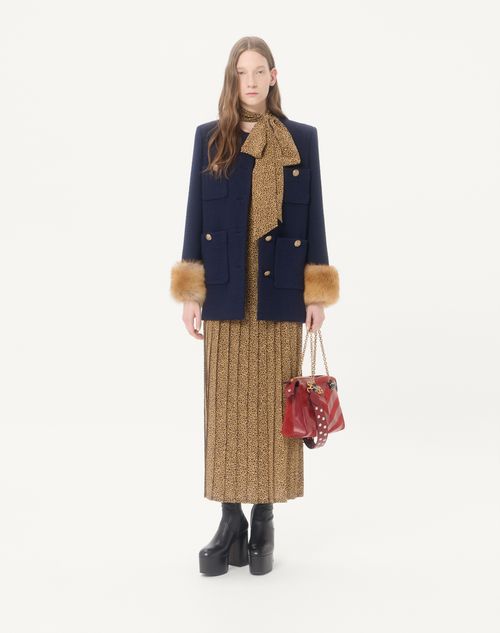 Valentino - Crepe De Chine Shirt With Fauve Éclat Micromacula Print - Animal Print - Woman - Shirts And Tops