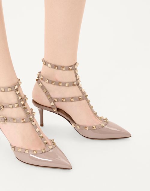 Valentino Garavani - Rockstud Caged Pump 65mm - Poudre - Woman - Shoes