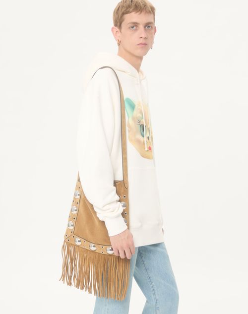 Valentino - Valentino Cotton Hooded Sweatshirt With Le Chat De La Maison Print - Ivory - Man - Tshirts And Sweatshirts