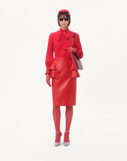 Valentino - Crepe De Chine Shirt With Cour De Coeur Print - Paris - Woman - Shirts And Tops