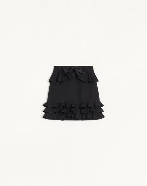 Valentino - Crepe Couture Short Skirt - Black - Woman - Skirts