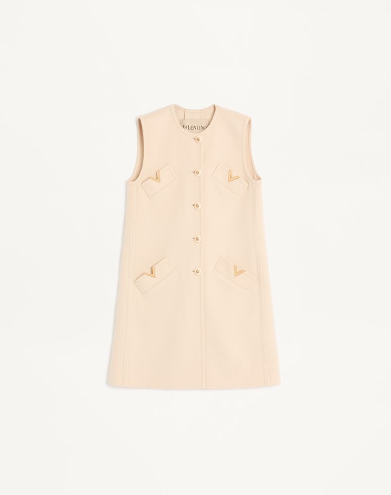 Valentino Women's Birch Compact Drap Gilet Woman 46