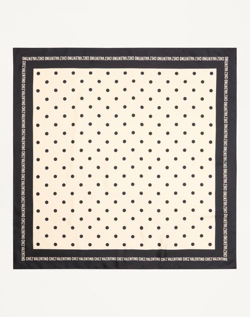 Valentino Garavani - Chez Valentino Silk Scarf - Butter/black - Woman - Soft Accessories